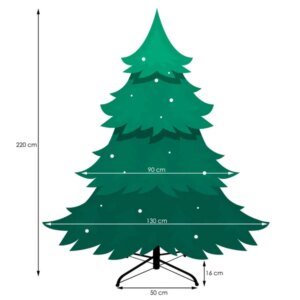 Luxus műfenyő 220 cm - élethű zöld karácsonyfa