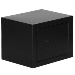 Springos® fekete kulcsos széf 17x23x17 cm