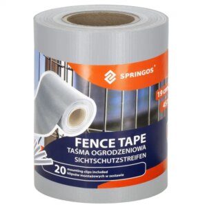 Springos® szürke kerti háló 35m x 19cm 450g/m² 20 klipsz