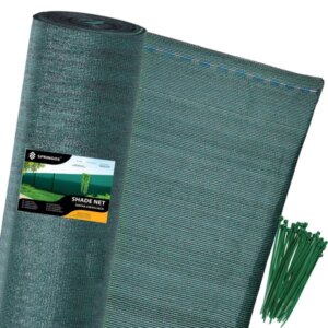Springos® zöld árnyékoló háló 1,5x10m 185g/m² 95% árnyékolás