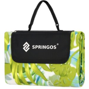 Springos® piknik takaró 150x200cm zöld levelek