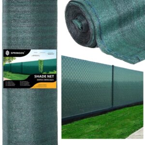 Springos® zöld árnyékoló háló 1,5x10m 65g/m² 50 pánttal