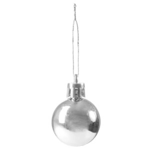 Springos ezüst karácsonyi gömbök 3cm 30db