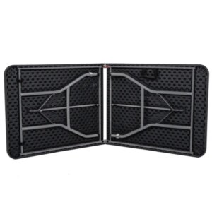 Springos® összecsukható fekete asztal 180x75 cm, 150 kg teherbírású