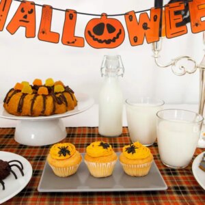 Springos® halloween dekoráció, 2db, fekete-narancs, 200cm