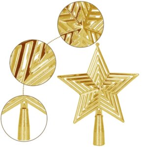 Springos® arany csillag dísz 14,5 cm