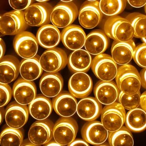 Springos® napelemes melegfehér led füzér 100l