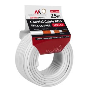 Maclean rg6 réz koax kábel 25m