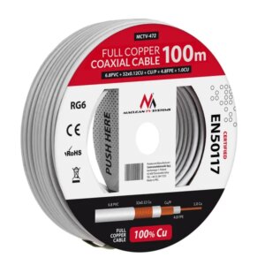 Maclean 100m réz koaxiális kábel rg6 tv/sat
