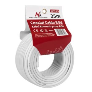 Maclean szatellit koax kábel 25m rg6 1.0ccs