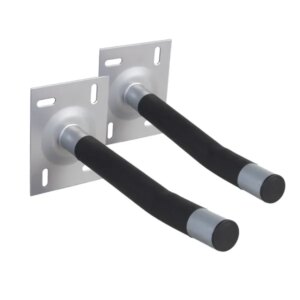 Maclean mc-438 fali tartó készlet 2db, 100kg terhelés, acél, fekete/ezüst