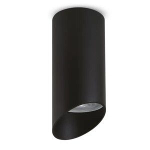 Maclean mce360 b fekete alumínium lámpatest gu10 55x130mm