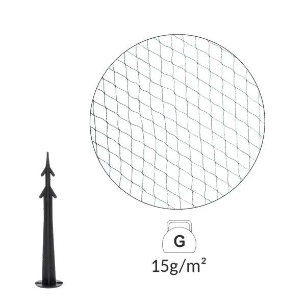 Madárvédő hálószett 8x25m + 6 tüske