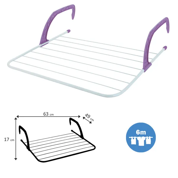Radiátoros ruhaszárító 6m, kompakt és praktikus