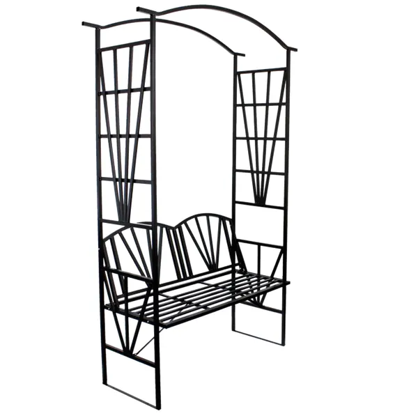 Fekete kerti lugas paddal 114x45x208cm