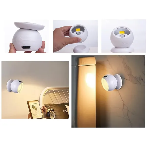 Mozgásérzékelős led lámpa cob 360° mágneses elemről - Image 4