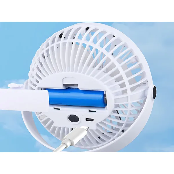 Led-es csíptetős asztali ventilátor 3 mód újratölthető - Image 2