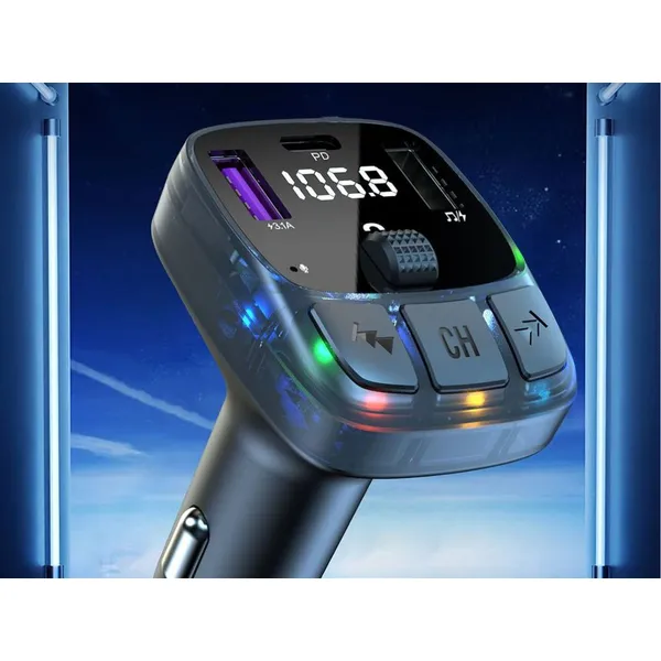 Autós fm transmitter bluetooth 5.3 usb-c kihangosító 12v - Image 4