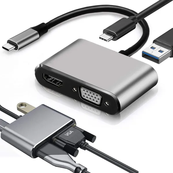 Multifunkciós usb-c adapter 4k hdmi vga usb 3.0 pd