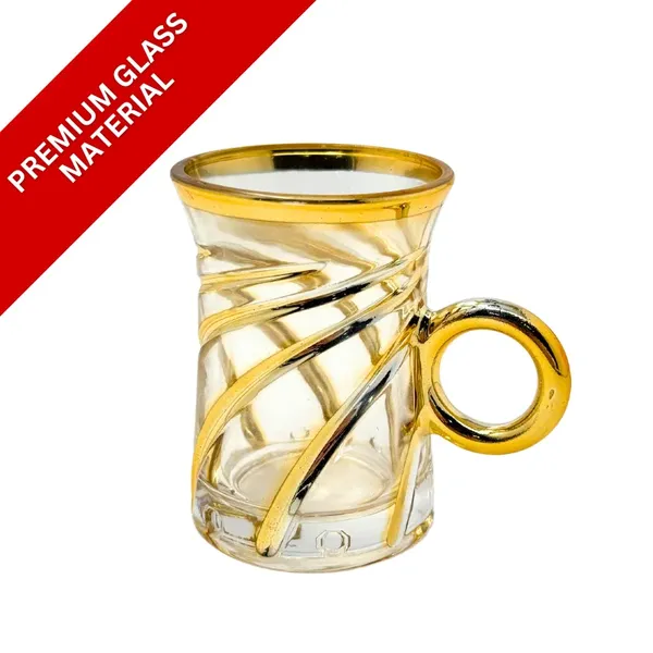 Eisenbach aranyszegélyes demitasse üvegcsésze készlet (6 db) - Image 5