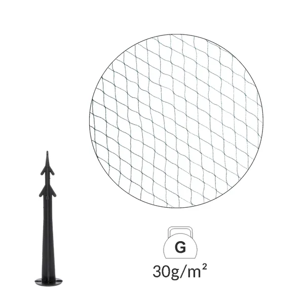 Madárvédő háló 8x8m - uv-álló, növénybarát, 6 rögzítővel