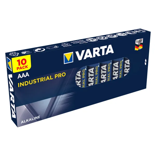 Varta industrial aaa 10x alkálielem 1250mah