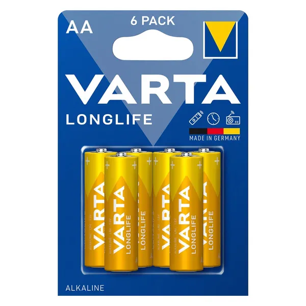 Varta lr06 longlife alkáli elem 6db/bliszter