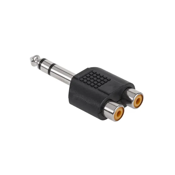 Jack 6.3mm - 2x rca átalakító adapter