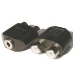 3,5 mm jack - 2 rca átalakító adapter