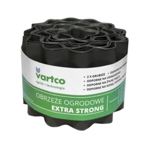 Vartco hullámos kertszegély 20cm x 9m szürke