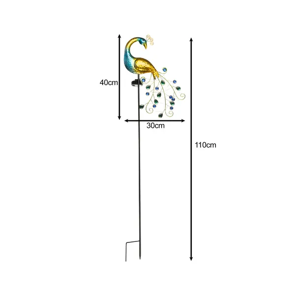 Páva solar kerti lámpa 40 led, ip44, szürkületérzékelővel - Image 2