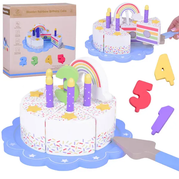 Színes szülinapi torta játék készlet gyerekeknek