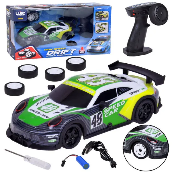 Szuper drift rc autó led fénnyel 1:22