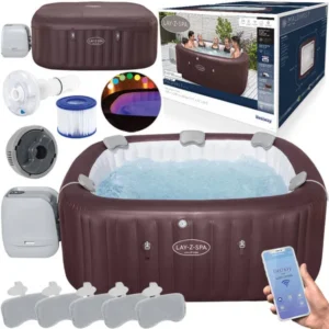 BESTWAY Lay-z-spa Maldives jakuzzi 7személyes led wifi (60033)