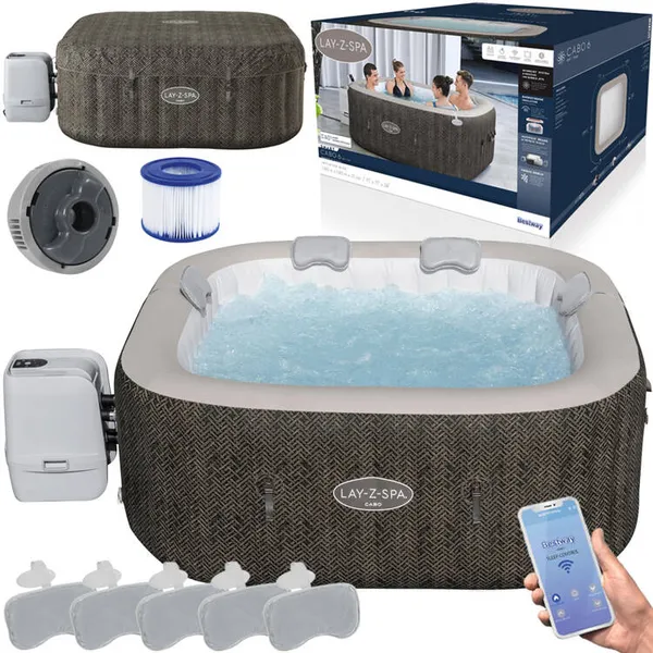 Bestway Lay-Z-Spa Cabo Jakuzzi hydrojet spa 4-6 főre wifi-vel