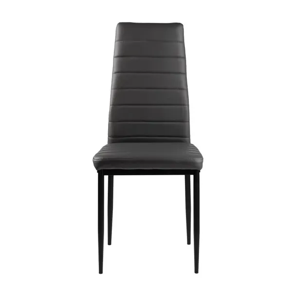 Modernhome szék készlet 4 db, szürke öko-bőr, ergonomikus háttámla - Image 4