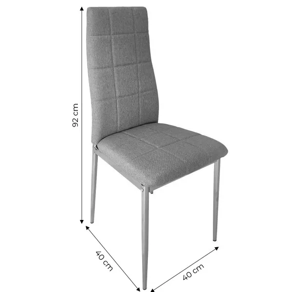 Modern szürke étkezőszék készlet 4 db - Image 6