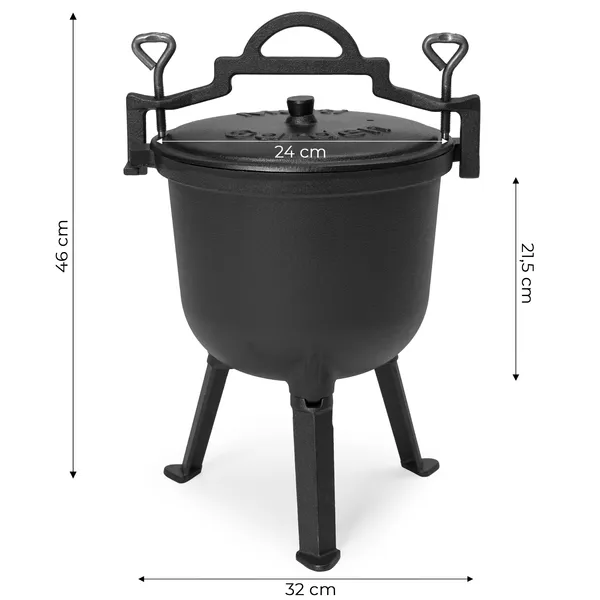 Öntöttvas tábortűz edény 8l - multigarden - Image 6