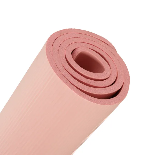 Mata do ćwiczeń jogi gimnastyczna treningowa fitness karimata gruba 1,5cm różowa + pokrowiec - Image 4