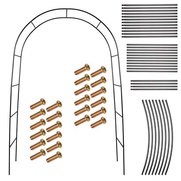 Kerti pergola ívtartó rózsákhoz virágokhoz borostyán kúszónövényekhez fém 240 x 140 cm - Image 3