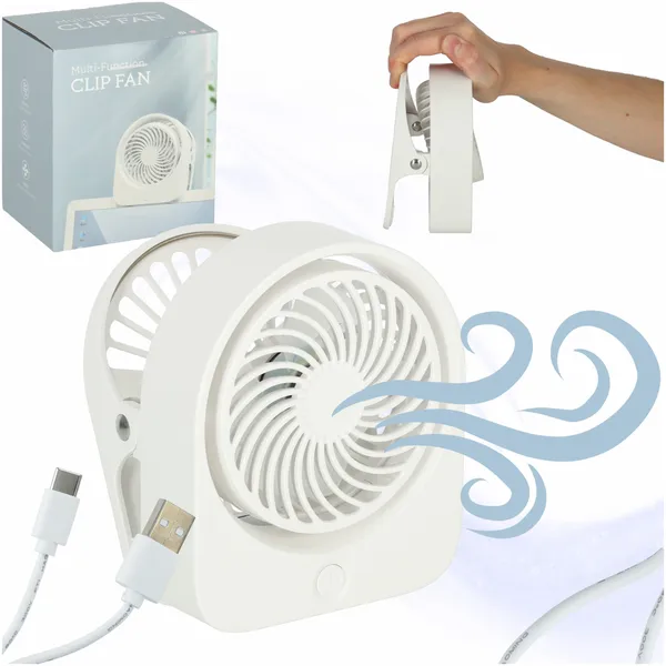 Mini asztali ventilátor USB klippel