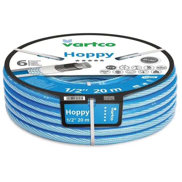 Vartco hoppy 1/2 20m kerti tömlő - 6 réteg, uv és algaálló