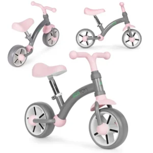 Ecotoys gyermek egyensúlyozó kerékpár, szürke, állítható ülés, eva kerekek