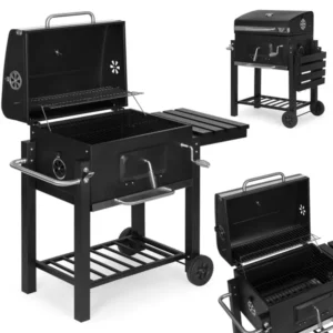 Nagy kerti grill faszénnel és fedővel