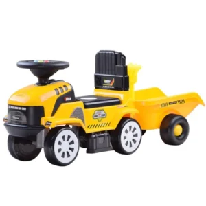 Gyerek traktor dallamokkal és utánfutóval