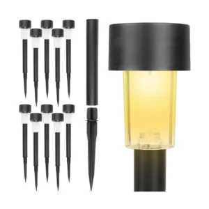 Napelemes kerti led lámpák - 10 db, meleg fehér, vízálló, automatikus