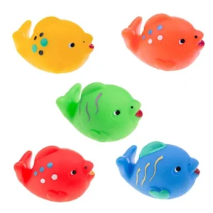 Színes gumihal fürdőjáték 5db