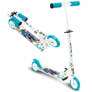 Disney stitch kétkerekű roller - fehér, 50 kg, összecsukható, állítható kormány
