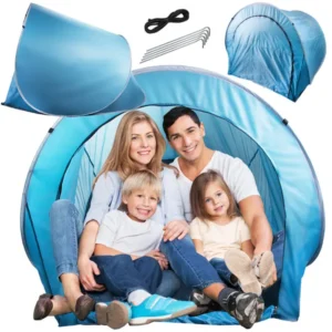 Strand sátor pop-up zárható kék 190cm