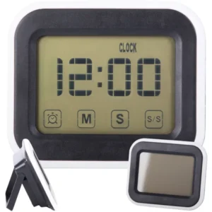 Digitális LCD ébresztőóra háttérvilágítással, mágnessel, AAA, 9×7,5 cm